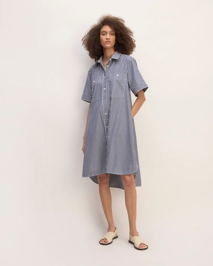 The Daytripper Dress | Dark Navy / White