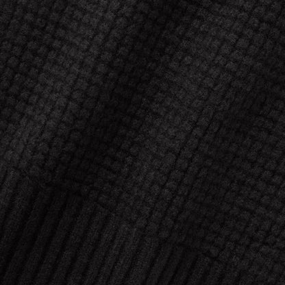 The Felted Merino Waffle-Knit Scarf | Black