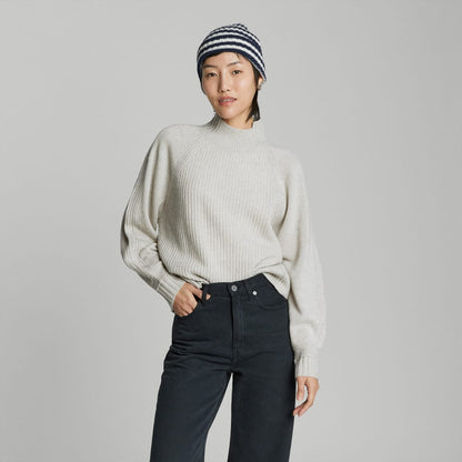 The Cashmere Beanie | Bright Navy / Bone