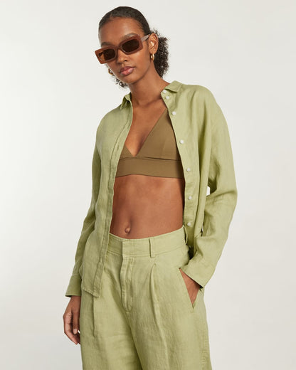 The Must-Have Shirt in Linen | Leek