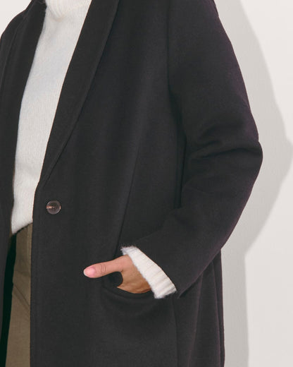 The Topcoat in Wool | Black