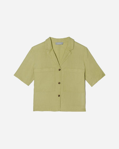 The Linen Workwear Shirt | Leek