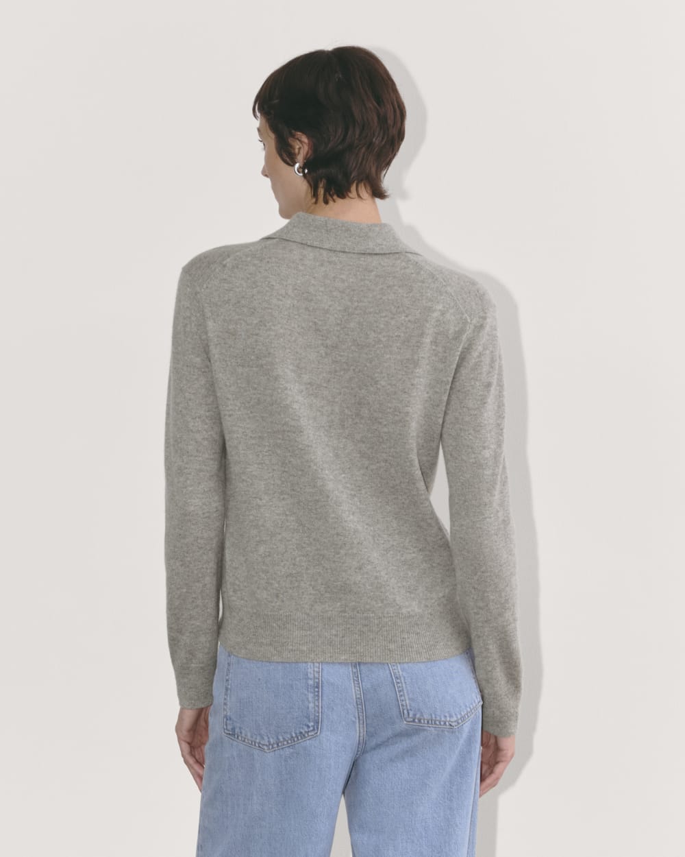 The Classic Polo in Cashmere | Light Heather Grey
