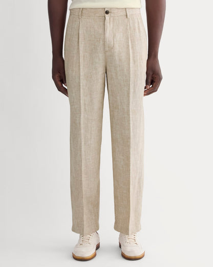 The Linen Pleated Trouser | Cornstalk Chambray