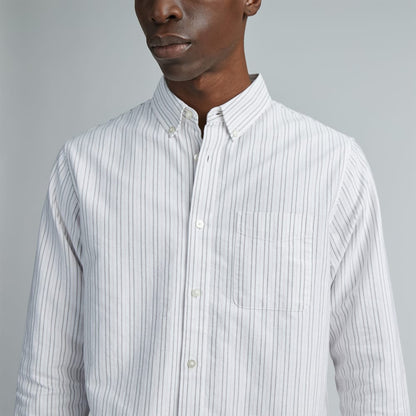 The Classic Oxford Shirt | Canvas / Mauve / Chocolate | Tall