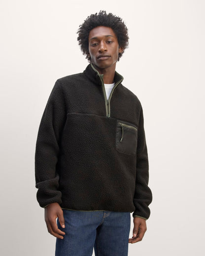 The Teddy Quarter-Zip Fleece | Black