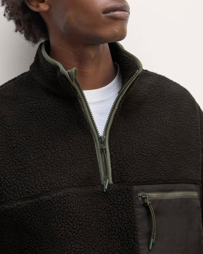 The Teddy Quarter-Zip Fleece | Black