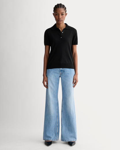 The Polo in Cotton Cashmere | Black