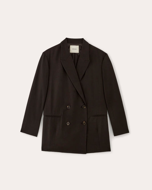 The Double-Breasted Blazer in Buttersmooth | Black