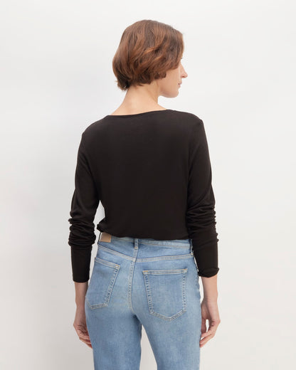 The Long-Sleeve Tee in Butterluxe | Black