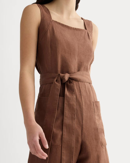 The Utility Coverall in Linen | Cedarwood