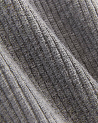The Cozy Rib Tee | Mid Heather Grey