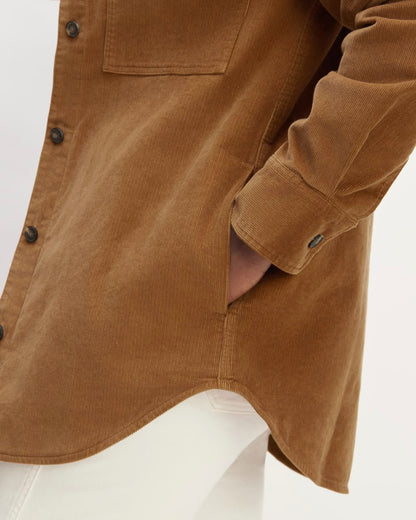 The Corduroy Oversized Shirt Jacket | Toasted Coconut