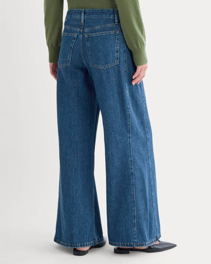 Paneled Ultra Wide-Leg Jean | Tungsten Blue Stone