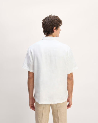 The Linen Short-Sleeve Popover Shirt | White