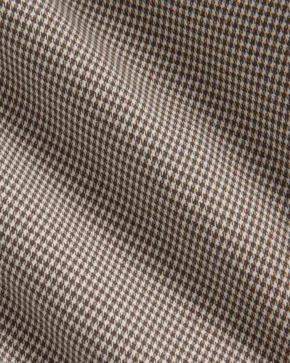 The Oversized Blazer in Buttersmooth | Deep Taupe Mini Gingham