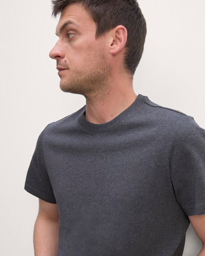 The Premium-Weight Crew | Uniform | Heather Deep Navy