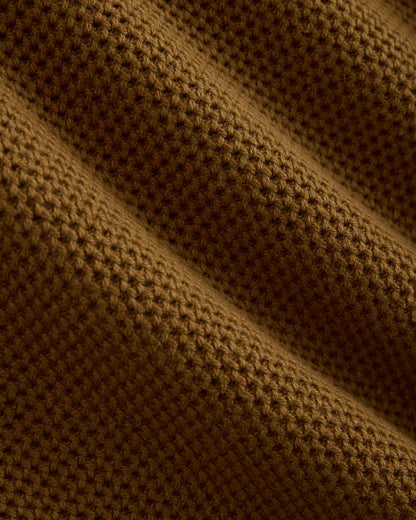 The Cotton Honeycomb Square Crew | Toffee