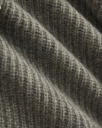 The Half-Zip Sweater in Luxe Merino |  Heathered Grey