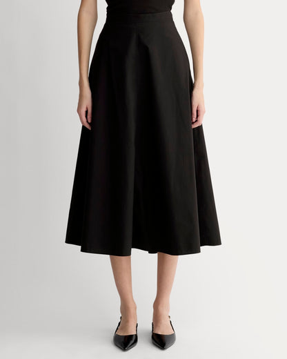 The Midi Skirt in Ultrasoft Cotton | Black