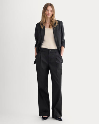Wide-Leg Trouser in Buttersmooth | Black | 30" Inseam