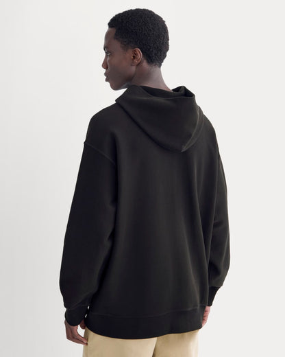Twill Terry Jacquard Hoodie | Black