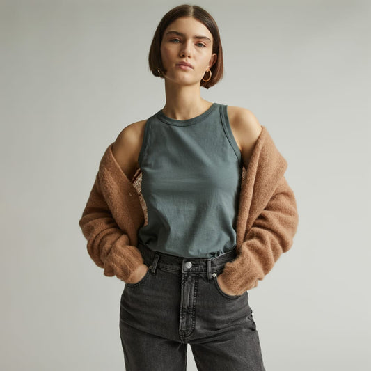 The Tank in Essential Cotton | Green Balsam