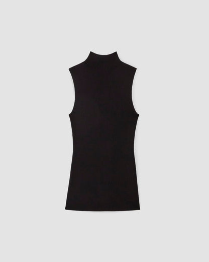 The Viscose Mock Neck Top | Black
