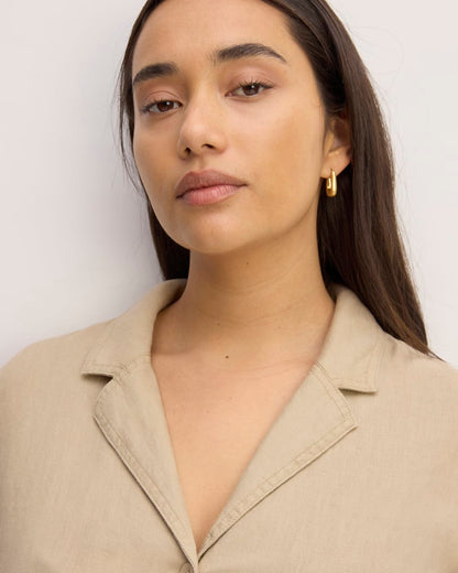 The Shirtdress in Linen | Trench Coat Khaki