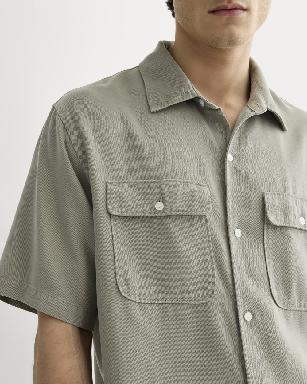 The Relaxed Utility Shirt in Buttersoft | Sage Green