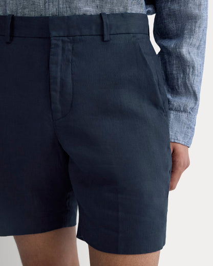 The 7" Linen Trouser Short | Navy
