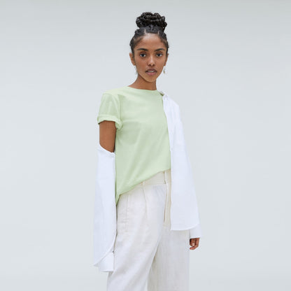 The Box-Cut Tee in Essential Cotton | Seafoam Green | No Pocket
