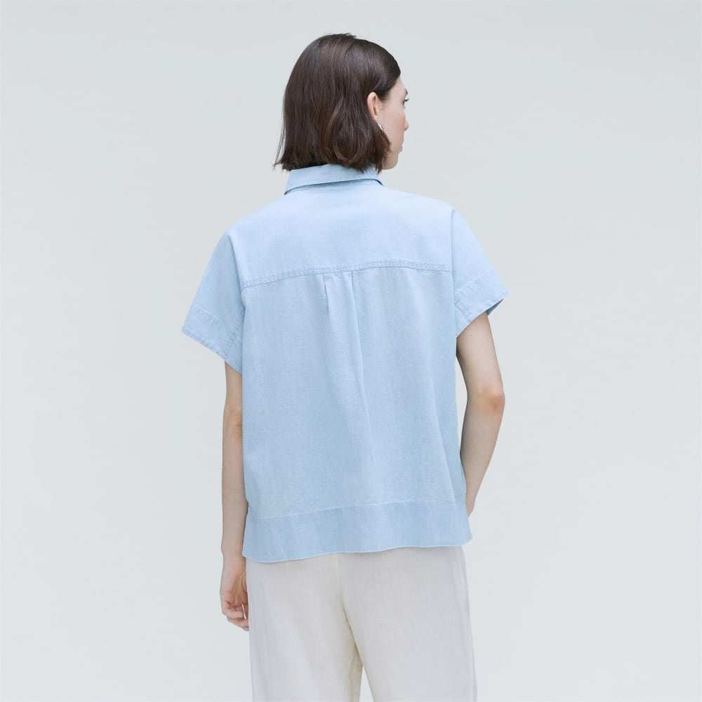 The ReChambray Box Shirt | Icy Blue