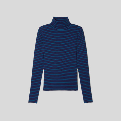 The Luxe Micro-Rib Turtleneck | Ocean Cavern / Horizon Blue
