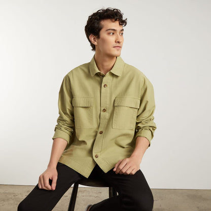 The Everyone Spring Shirt Jacket | Sage