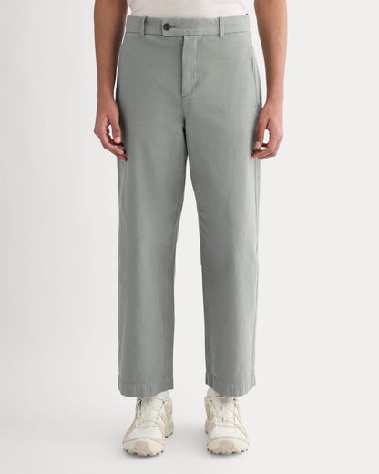 Cropped Slub Trouser | Agave Green