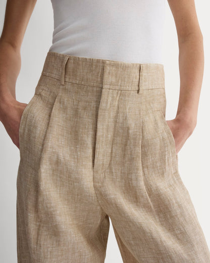 The Linen Way-High® Drape Pant  | Cornstalk Chambray