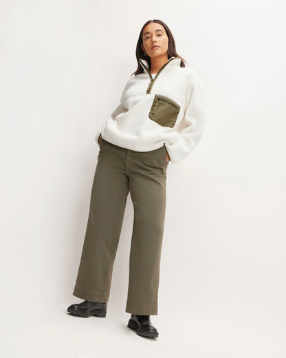 The ReNew Fleece Oversized Half-Zip | Bone