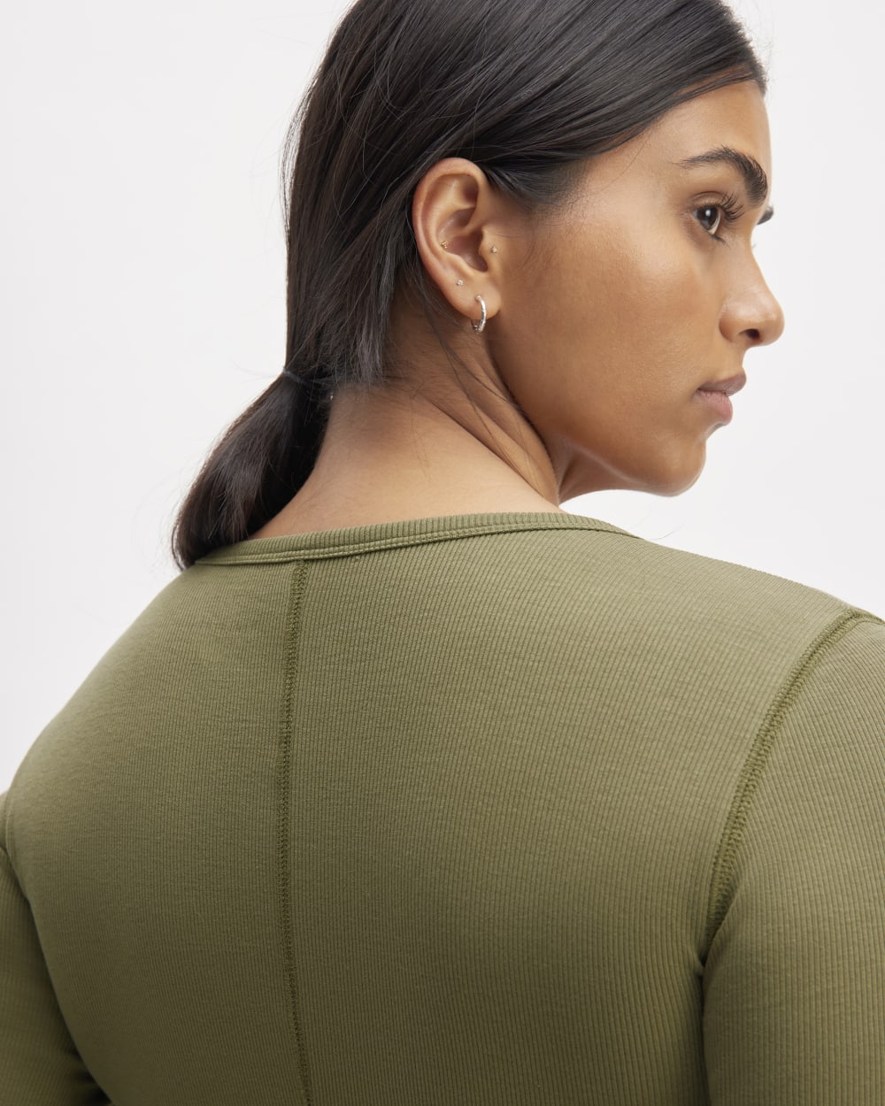 The Luxe Rib Long-Sleeve Crew | Kalamata