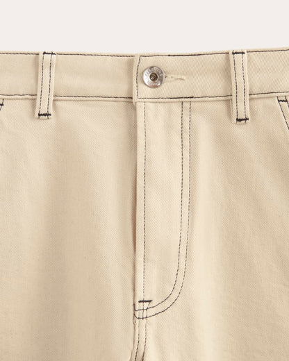 The Utility Barrel Pant | Ecru | Regular