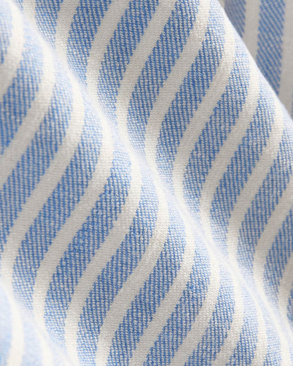 The Vest in Stretch Linen | Bluebell / Bone