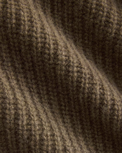 The Felted Merino Half-Zip Sweater | Heather Chocolate Martini