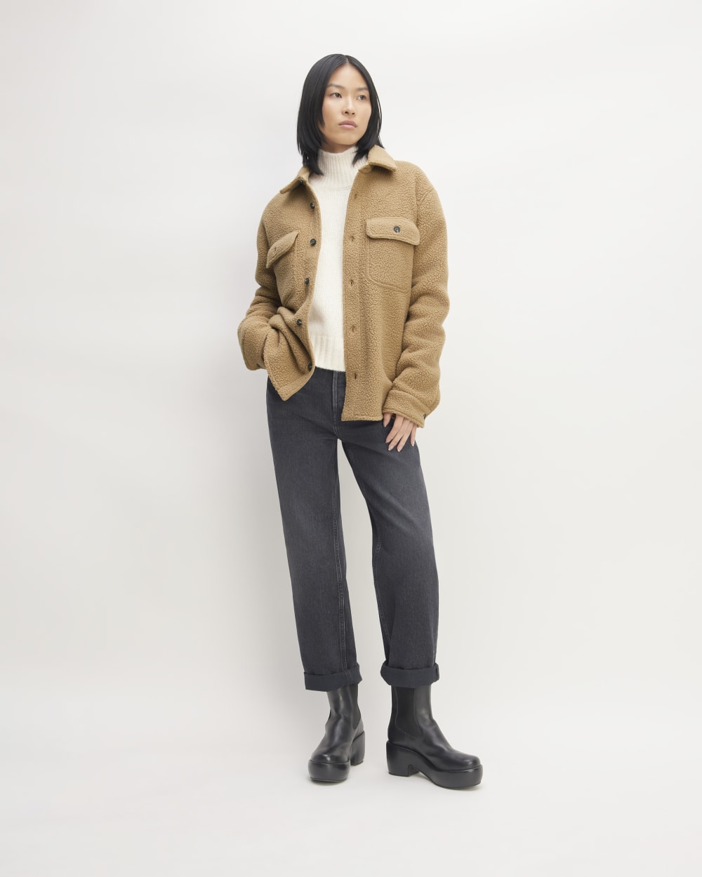 The ReNew Fleece Everyone Overshirt | Tiger's Eye