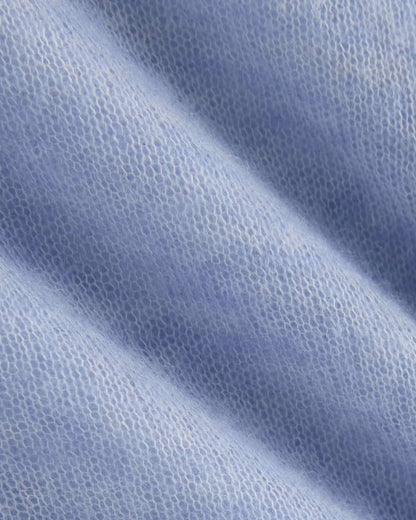 The Air Alpaca™ Short-Sleeve Cardigan | Soft Blue
