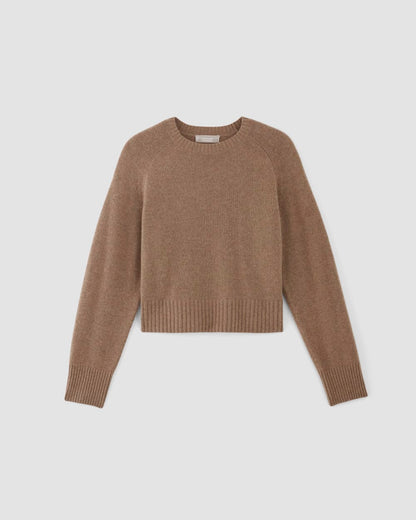 The Boxy Crew in Cashmere | Heathered Woodsmoke