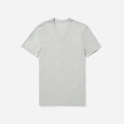 The Organic Cotton V-Neck Tee |  Heathered Grey