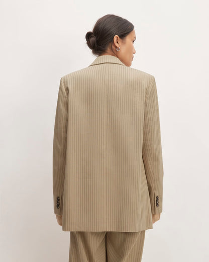 The Oversized Blazer in Buttersmooth | Cornstalk / Black