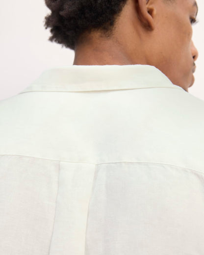 The Linen Straight Hem Shirt | White