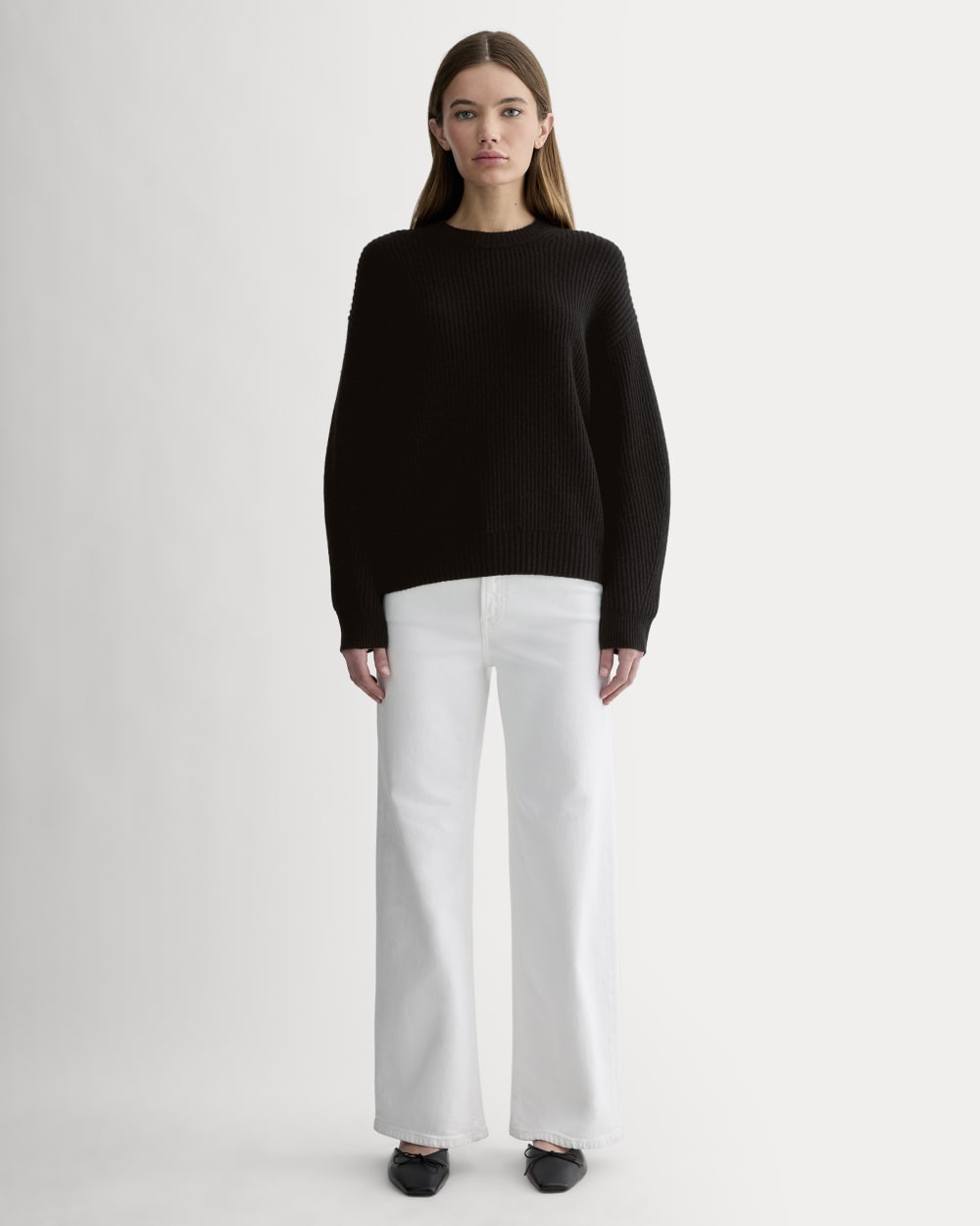 The Cocoon Crew in Wool Cashmere | Black