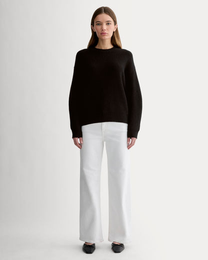 The Cocoon Crew in Wool Cashmere | Black